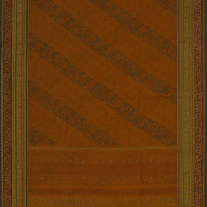 Hand block printed cotton saree