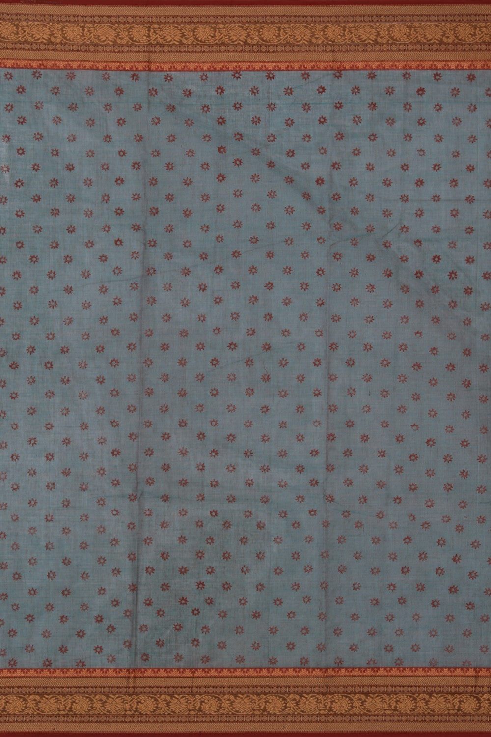 Hand block printed cotton saree