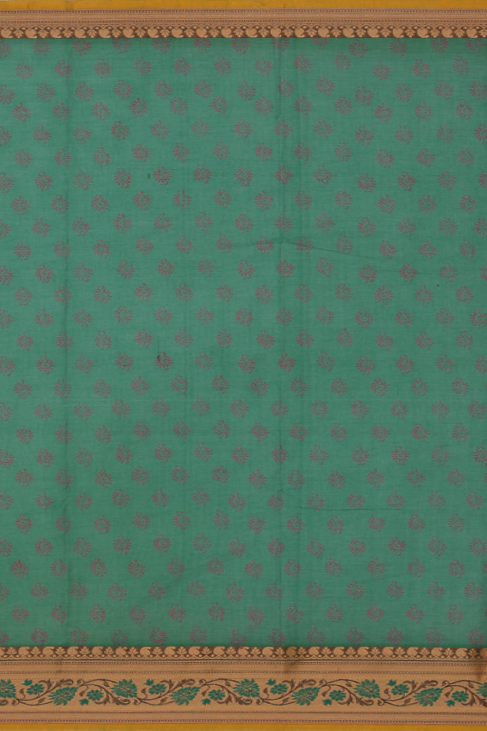Hand block printed cotton saree