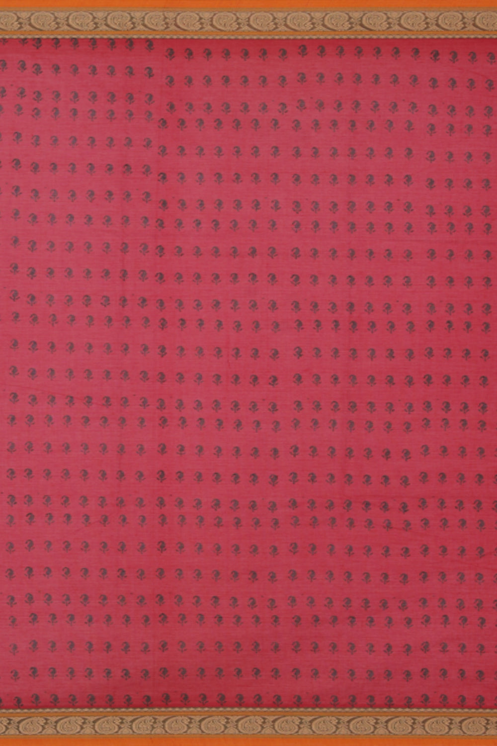 Hand block printed cotton saree