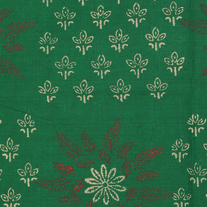 Hand block printed cotton saree