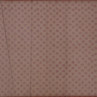 Hand block printed cotton saree