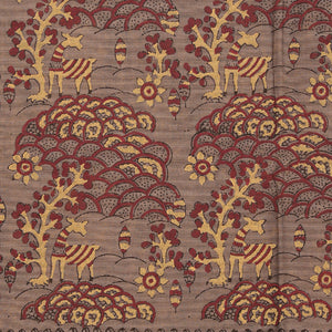 Hand block printed cotton saree