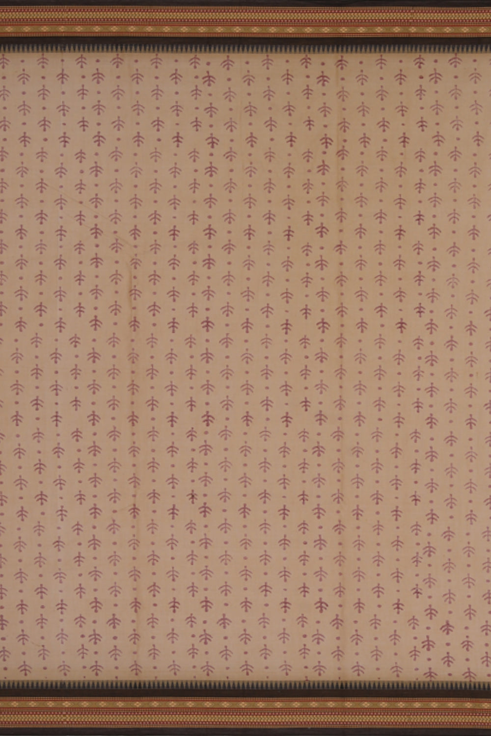 Hand block printed cotton saree