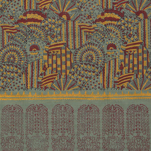 Hand block printed cotton saree