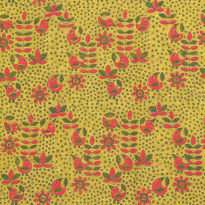 Hand block printed cotton saree