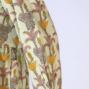 Handblock Printed Tiered Dress