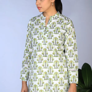 Handblock printed  Kurti & dupatta set