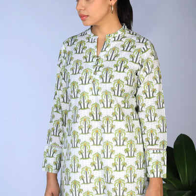 Handblock printed  Kurti & dupatta set
