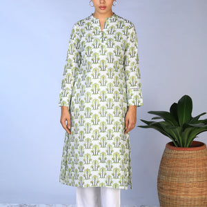 Handblock printed  Kurti & dupatta set