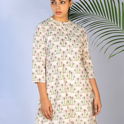 Hand block printed cotton cord set