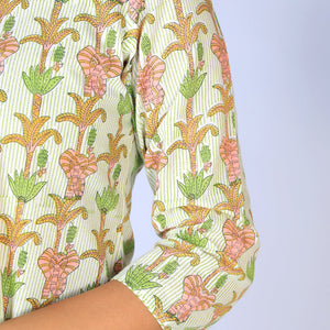 Handblock printed Kurti and pants set