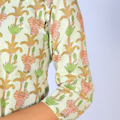 Handblock printed Kurti and pants set