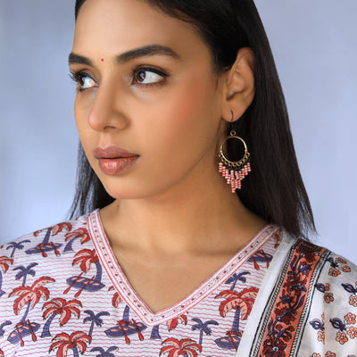 Handblock printed straight fit Kurti and dupatta set