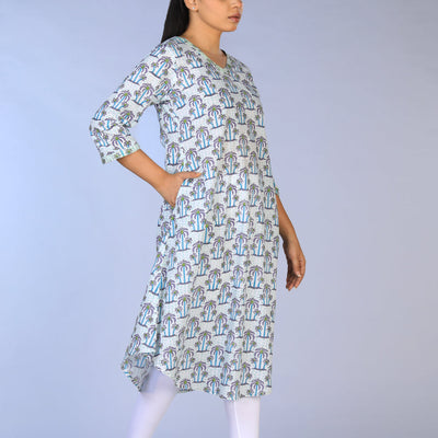 Handblock printed Kurti