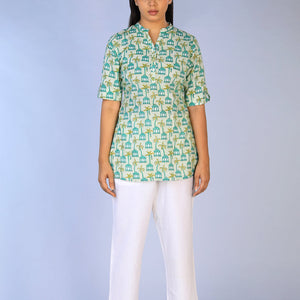 Handblock Printed short Kurti