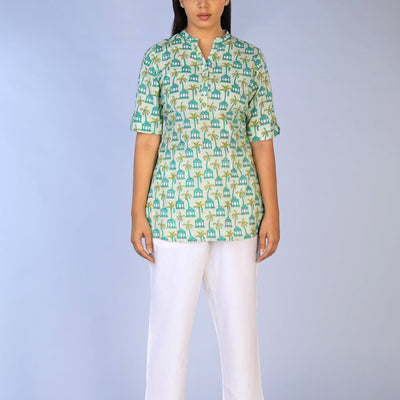 Handblock Printed short Kurti