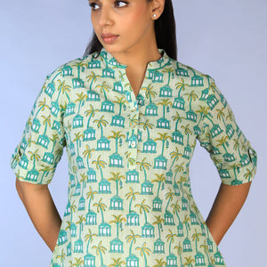 Handblock Printed short Kurti