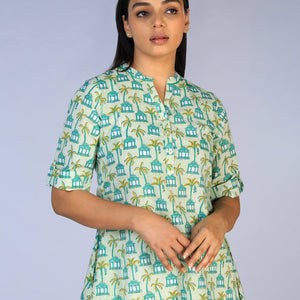 Handblock Printed short Kurti
