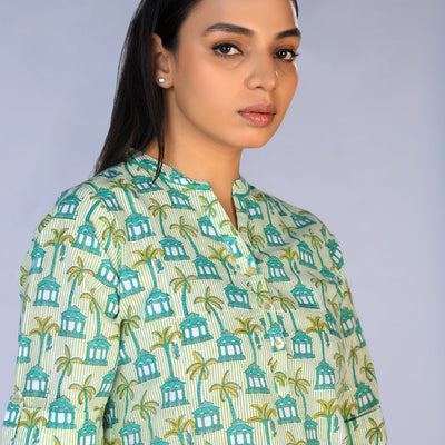 Handblock Printed short Kurti