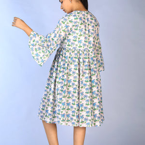 Handblock Printed gathered Dress