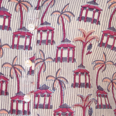 Handblock printed A-line kurti
