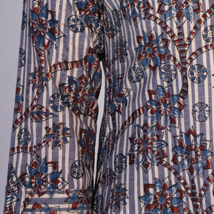 Grey Blue Kalamkari handblock printed dress