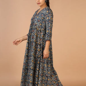 Cotton Mull Kalamkari Handblock printed dress