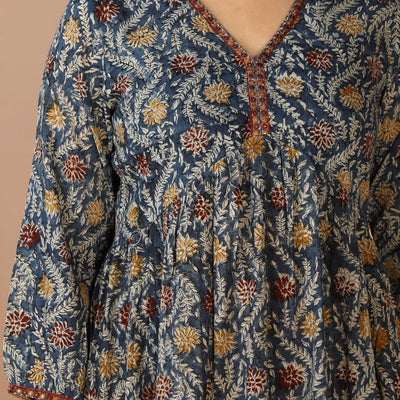 Cotton Mull Kalamkari Handblock printed dress