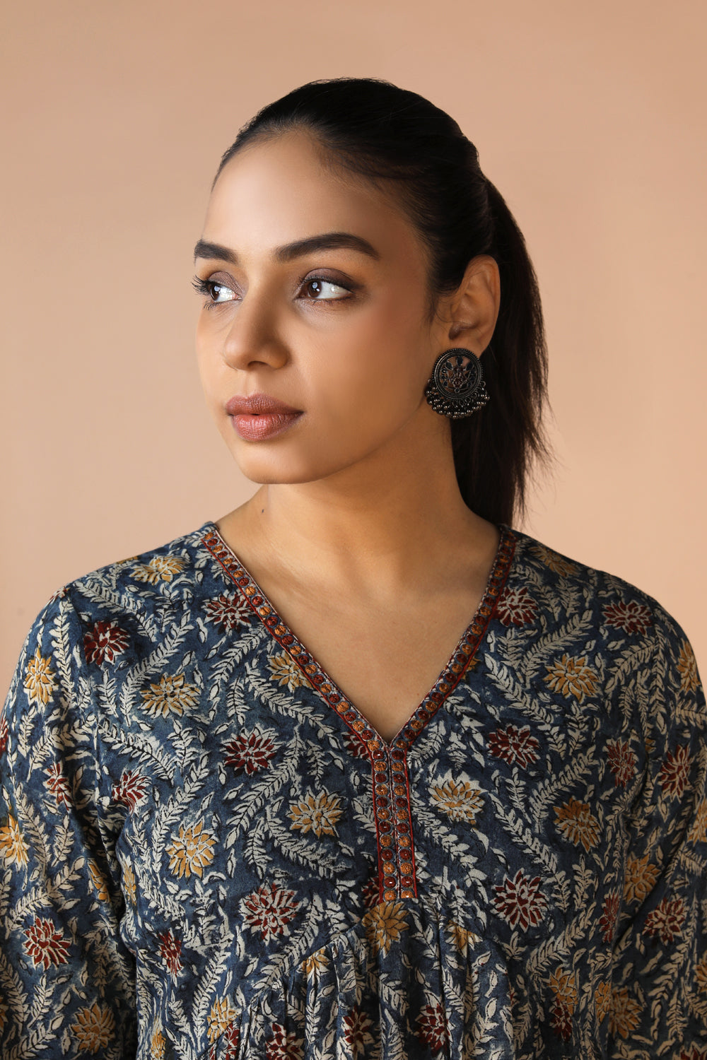 Cotton Mull Kalamkari Handblock printed dress