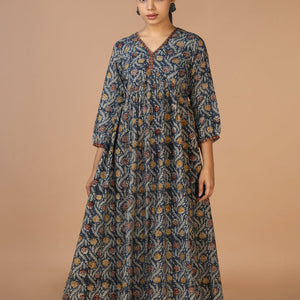 Cotton Mull Kalamkari Handblock printed dress