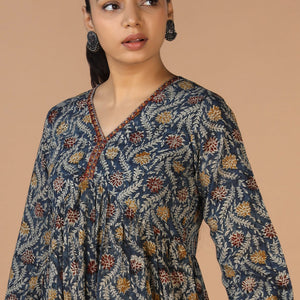Cotton Mull Kalamkari Handblock printed dress