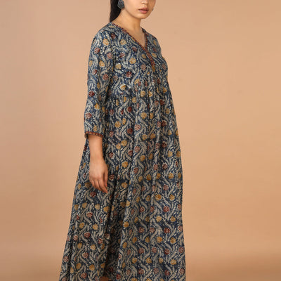 Cotton Mull Kalamkari Handblock printed dress