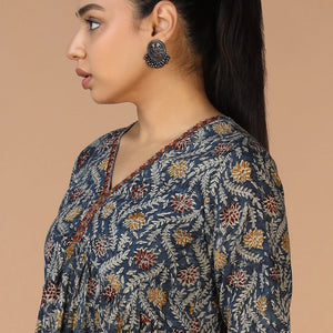 Cotton Mull Kalamkari Handblock printed dress