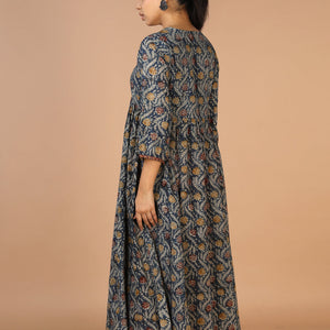 Cotton Mull Kalamkari Handblock printed dress