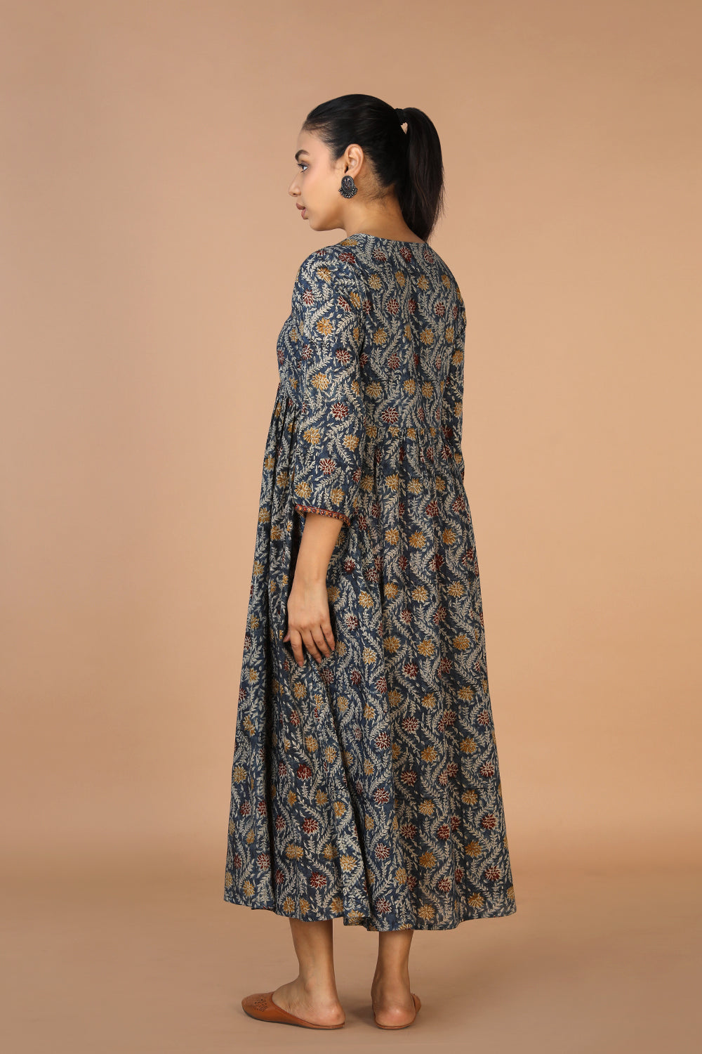 Cotton Mull Kalamkari Handblock printed dress