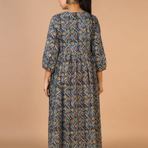 Cotton Mull Kalamkari Handblock printed dress