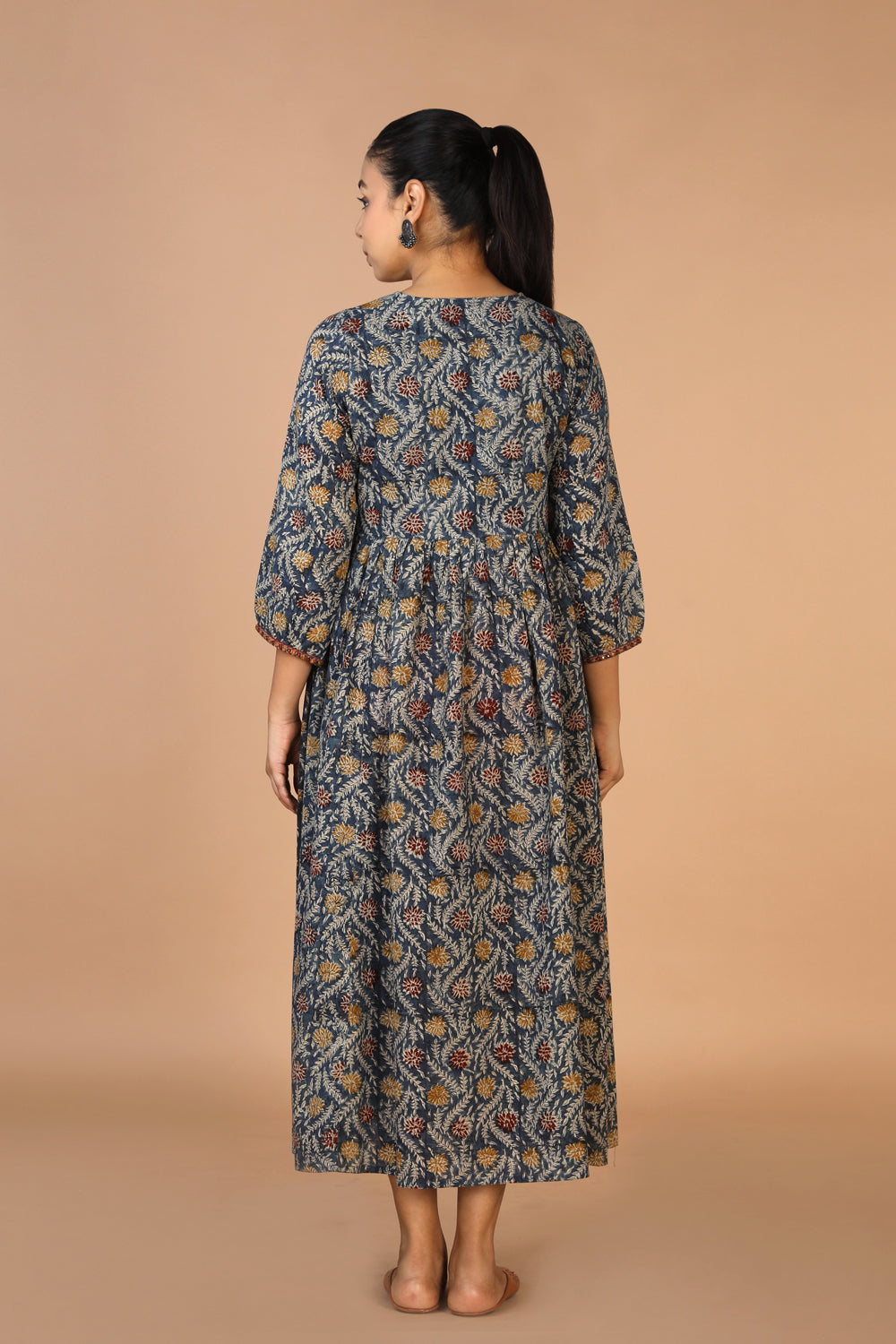 Cotton Mull Kalamkari Handblock printed dress