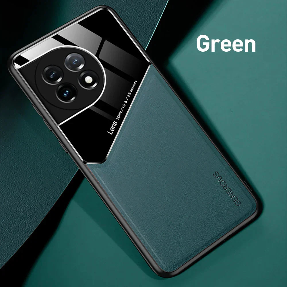 OnePlus 12 Series Vintage Leather Magnetic Holder Case