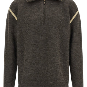 Maison Margiela Elbow Patch Quarter-zip  Reversible Sweater