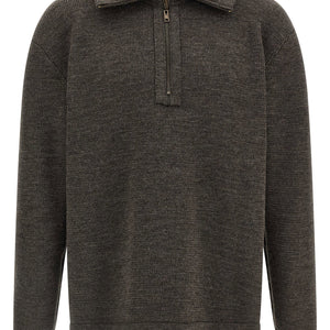 Maison Margiela Elbow Patch Quarter-zip  Reversible Sweater