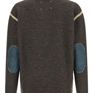 Maison Margiela Elbow Patch Quarter-zip  Reversible Sweater
