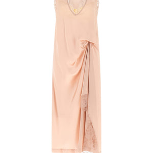 Maison Margiela Silk Lace Slip Midi Dress Dress