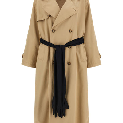 Mm6 Maison Margiela Trench Coat With Gloves
