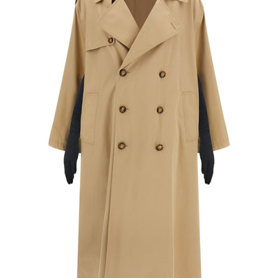 Mm6 Maison Margiela Trench Coat With Gloves