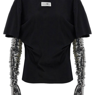 Mm6 Maison Margiela Sequin Gloves T-shirt