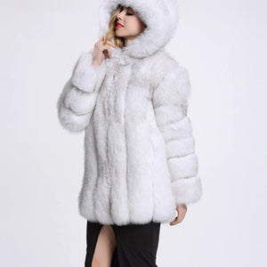 Winter Jacket Women Fashion Thick Warm Faux Fur Jackets