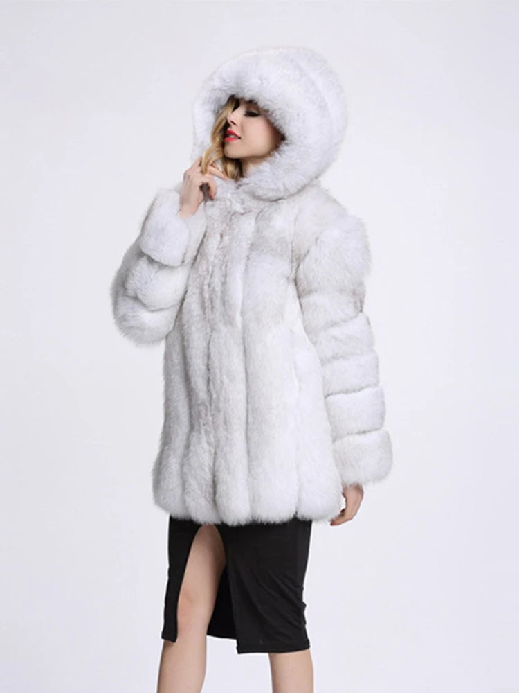 Winter Jacket Women Fashion Thick Warm Faux Fur Jackets