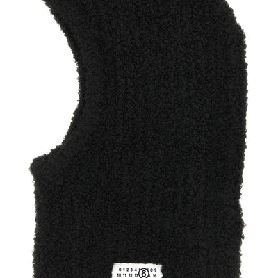 Mm6 Maison Margiela Bouclé Balaclava With Logo