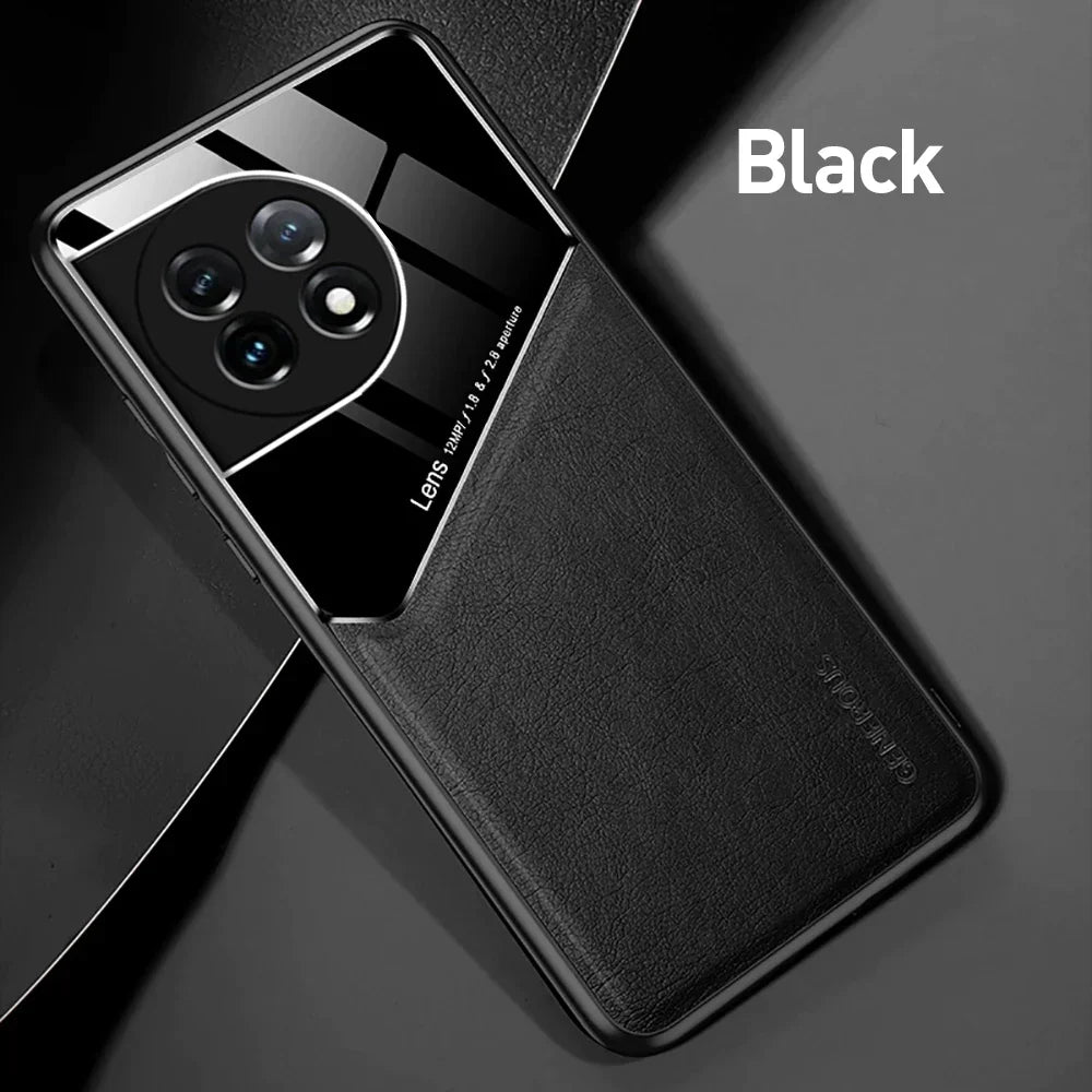 OnePlus 12 Series Vintage Leather Magnetic Holder Case